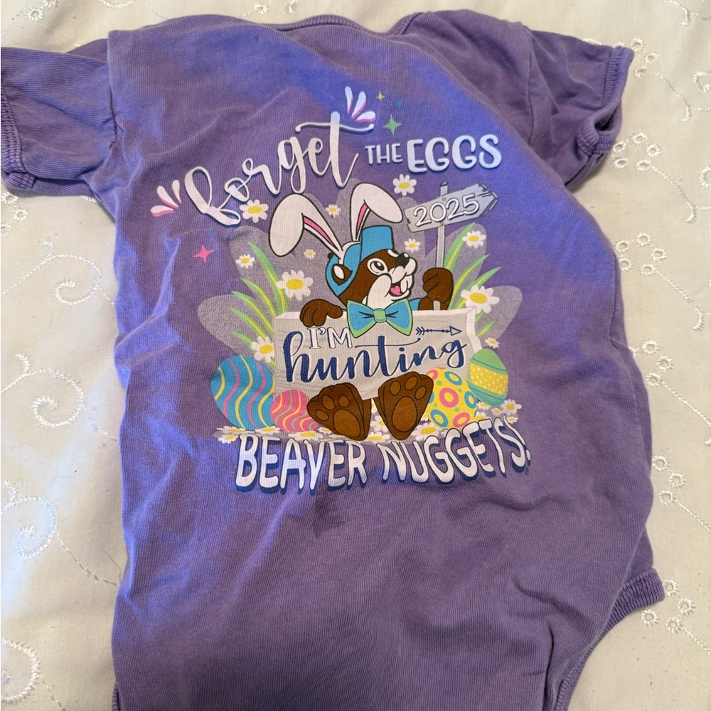 Kids Purple Easter Bunny Graphic Tee